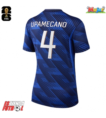 Francia Dayot Upamecano #4 Primera Equipación Mujer Mundial 2026 Manga Corta